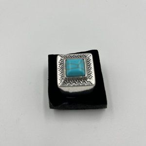 Silver w/ Turquoise Stone Men's Ring